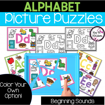 picture of abc puzzles with caption Alphabet Picture Puzzles